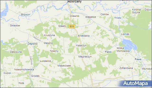 mapa Katarzyn, Katarzyn na mapie Targeo