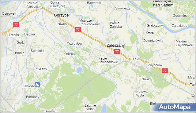 mapa Kępie Zaleszańskie, Kępie Zaleszańskie na mapie Targeo