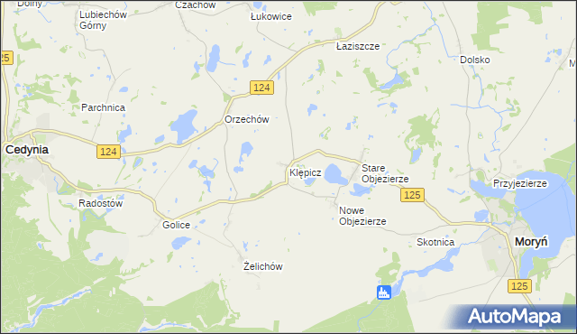 mapa Klępicz, Klępicz na mapie Targeo