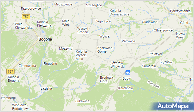 mapa Kolonia Pęcławska, Kolonia Pęcławska na mapie Targeo