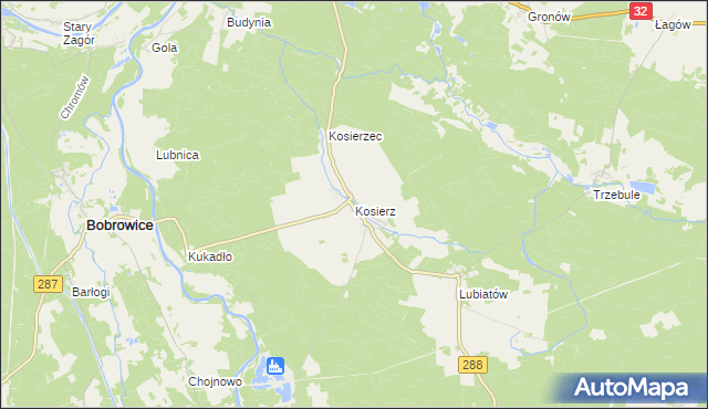 mapa Kosierz, Kosierz na mapie Targeo