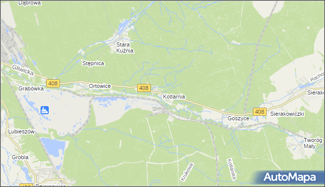 mapa Kotlarnia, Kotlarnia na mapie Targeo