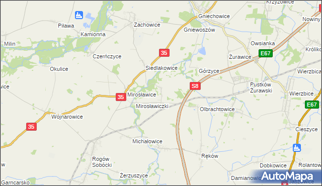 mapa Kryształowice, Kryształowice na mapie Targeo