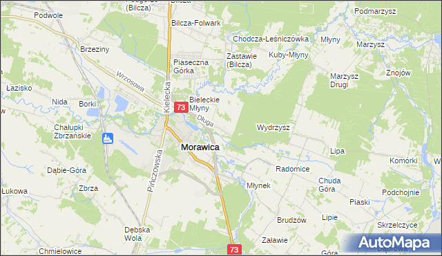 mapa Łabędziów, Łabędziów na mapie Targeo