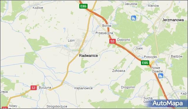 mapa Łagoszów Wielki, Łagoszów Wielki na mapie Targeo