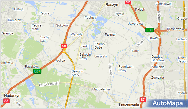 mapa Laszczki, Laszczki na mapie Targeo