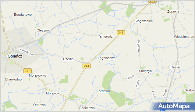 mapa Lęgniszewo, Lęgniszewo na mapie Targeo