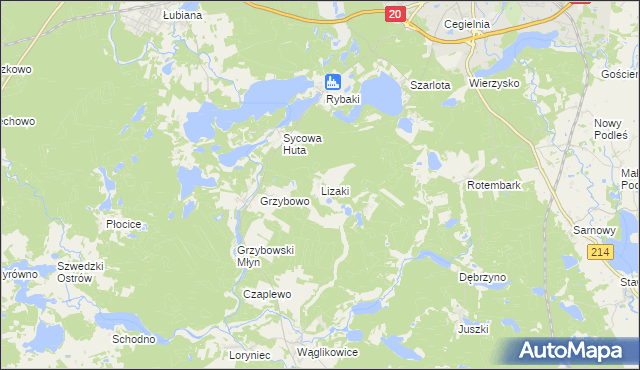 mapa Lizaki, Lizaki na mapie Targeo