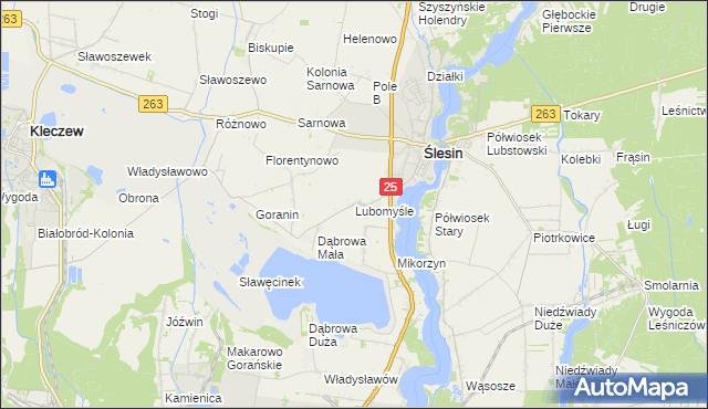 mapa Lubomyśle, Lubomyśle na mapie Targeo