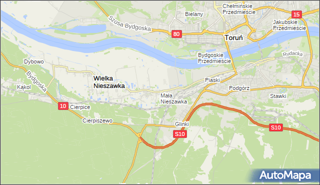 mapa Mała Nieszawka, Mała Nieszawka na mapie Targeo