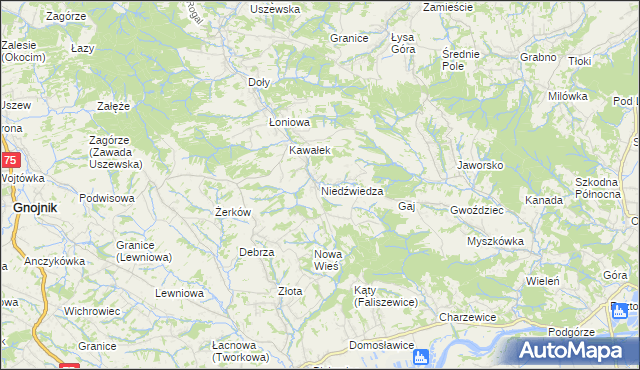 mapa Niedźwiedza, Niedźwiedza na mapie Targeo