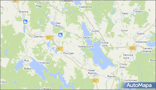 mapa Nowaczyzna, Nowaczyzna na mapie Targeo