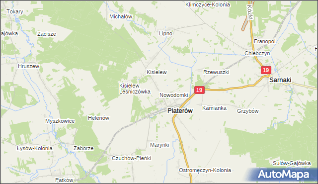 mapa Nowodomki, Nowodomki na mapie Targeo