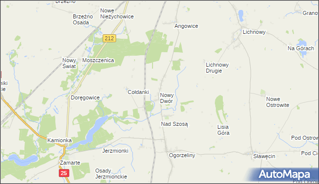 mapa Nowy Dwór gmina Chojnice, Nowy Dwór gmina Chojnice na mapie Targeo