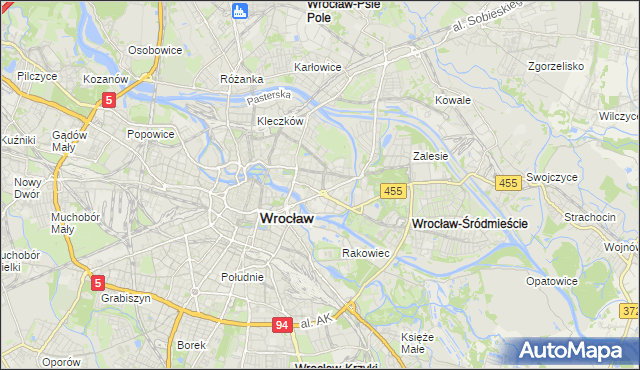 mapa Plac Grunwaldzki, Plac Grunwaldzki na mapie Targeo