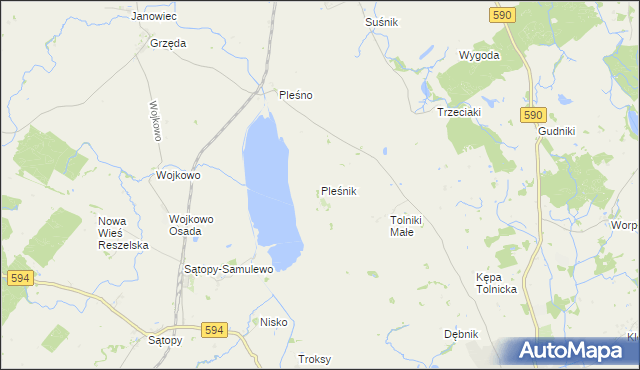 mapa Pleśnik, Pleśnik na mapie Targeo