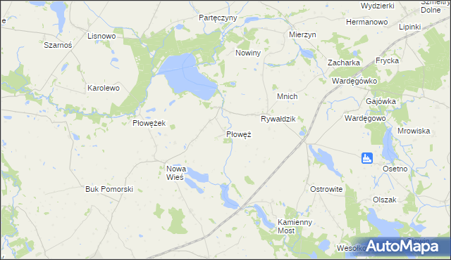 mapa Płowęż, Płowęż na mapie Targeo