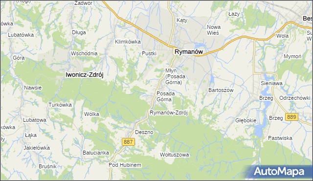 mapa Posada Górna, Posada Górna na mapie Targeo