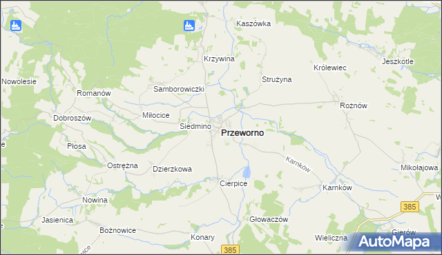 mapa Przeworno, Przeworno na mapie Targeo