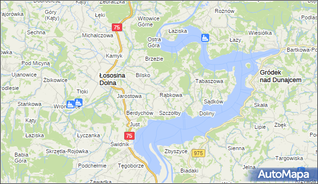 mapa Rąbkowa, Rąbkowa na mapie Targeo