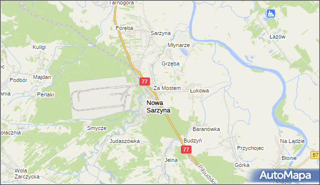 mapa Ruda Łańcucka, Ruda Łańcucka na mapie Targeo