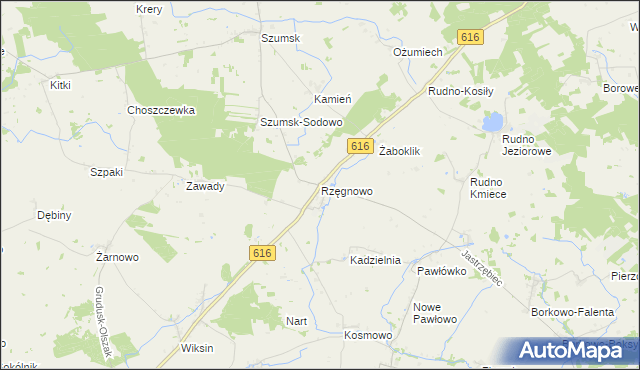 mapa Rzęgnowo, Rzęgnowo na mapie Targeo