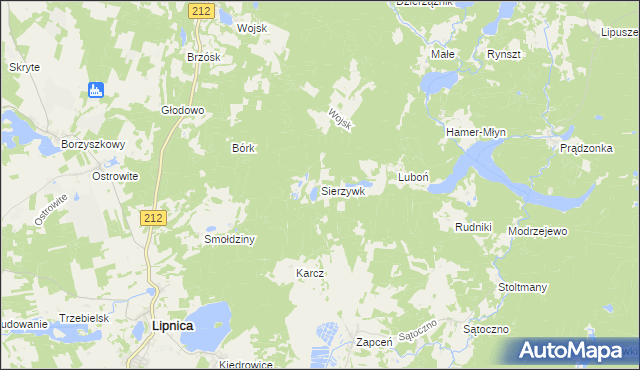 mapa Sierzywk, Sierzywk na mapie Targeo