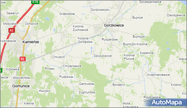 mapa Szczukocice, Szczukocice na mapie Targeo