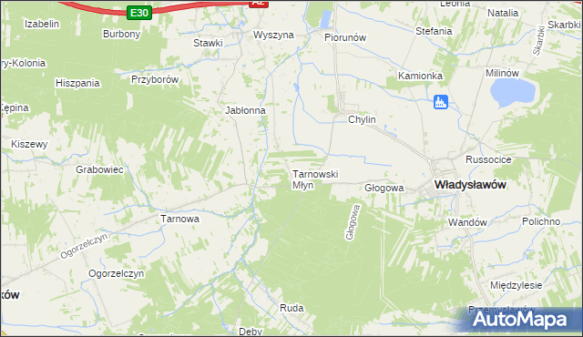 mapa Tarnowski Młyn, Tarnowski Młyn na mapie Targeo