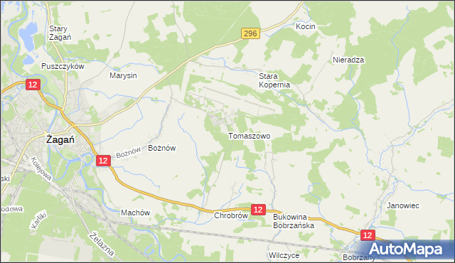 mapa Tomaszowo, Tomaszowo na mapie Targeo