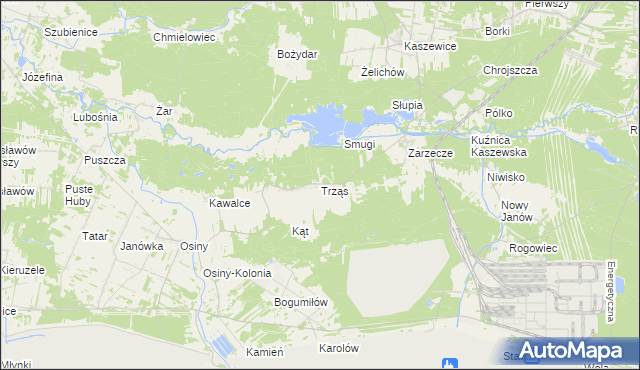 mapa Trząs, Trząs na mapie Targeo