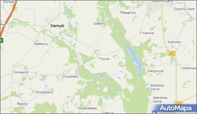 mapa Trzynik, Trzynik na mapie Targeo