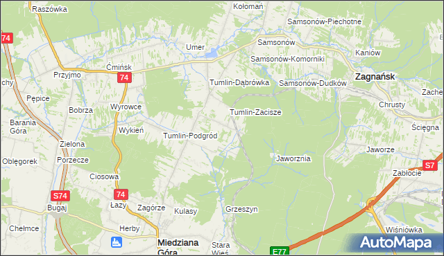 mapa Tumlin-Węgle, Tumlin-Węgle na mapie Targeo