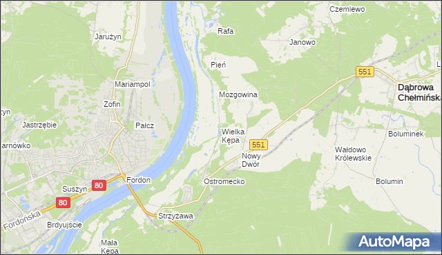 mapa Wielka Kępa, Wielka Kępa na mapie Targeo
