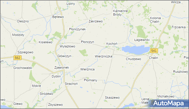 mapa Wierzniczka, Wierzniczka na mapie Targeo
