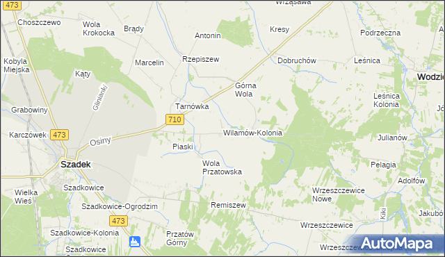 mapa Wilamów-Kolonia, Wilamów-Kolonia na mapie Targeo