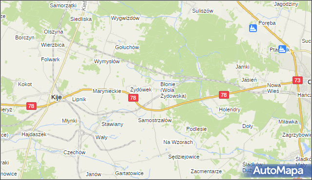 mapa Wola Żydowska, Wola Żydowska na mapie Targeo