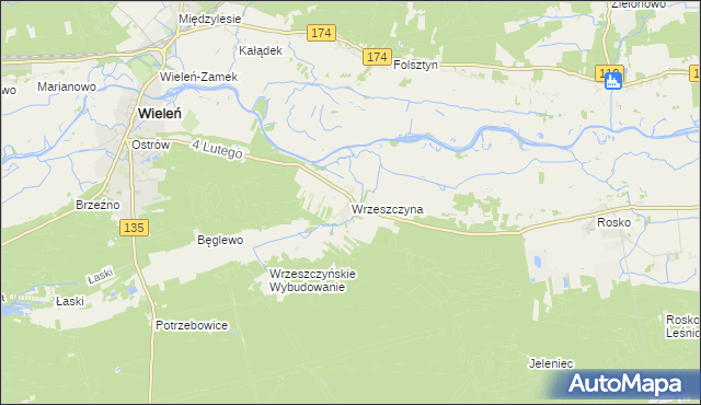 mapa Wrzeszczyna, Wrzeszczyna na mapie Targeo