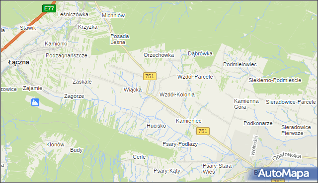 mapa Wzdół-Kolonia, Wzdół-Kolonia na mapie Targeo