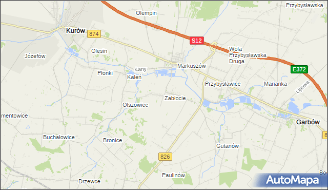 mapa Zabłocie gmina Markuszów, Zabłocie gmina Markuszów na mapie Targeo