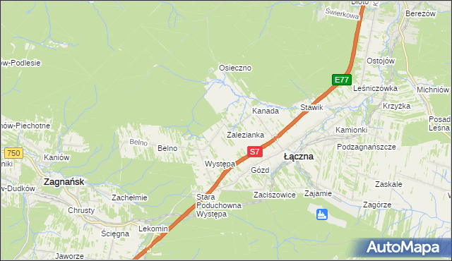 mapa Zalezianka, Zalezianka na mapie Targeo