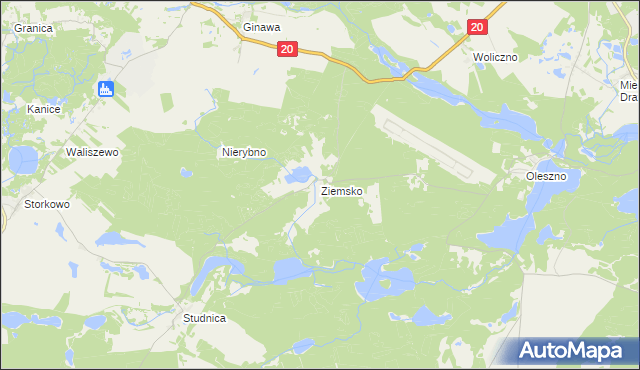 mapa Ziemsko, Ziemsko na mapie Targeo