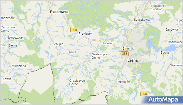 mapa Grabiszyce Dolne, Grabiszyce Dolne na mapie Targeo