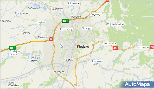 mapa Kłodzka, Kłodzko na mapie Targeo