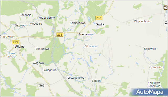 mapa Kopaniewo, Kopaniewo na mapie Targeo