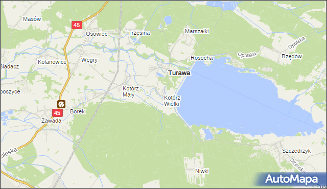 mapa Kotórz Wielki, Kotórz Wielki na mapie Targeo