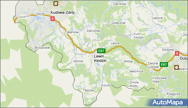 mapa Lewin Kłodzki, Lewin Kłodzki na mapie Targeo