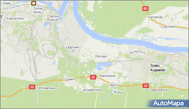 mapa Otorowo gmina Solec Kujawski, Otorowo gmina Solec Kujawski na mapie Targeo