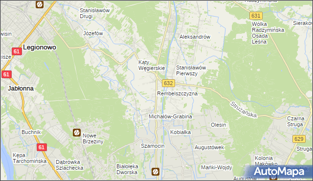 mapa Rembelszczyzna, Rembelszczyzna na mapie Targeo