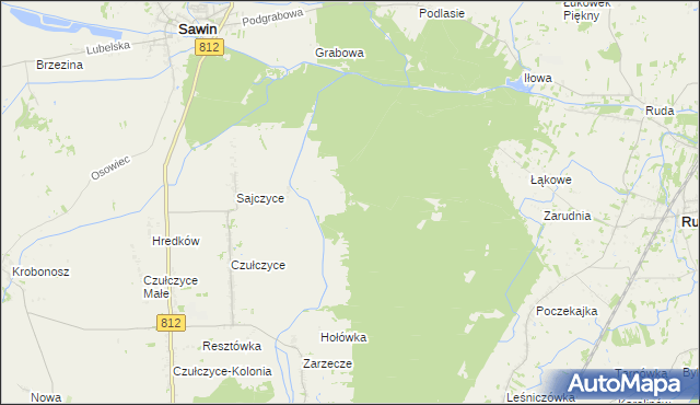 mapa Sajczyce Leśniczówka, Sajczyce Leśniczówka na mapie Targeo